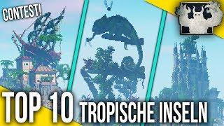 Top 10 TROPICAL ISLANDS in Minecraft | Bau-Contest