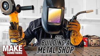 Garage Metal Shop Tour. Getting Started in Metalworking. Furniture, Sculpture, Chassis Building.