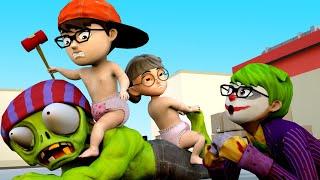 Baby Nick and Tani Play Squid Game - Scary Teacher 3D NickJoker and Harley Quinn vs ZombieHulk