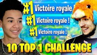 MARATHON 10 TOP 1 sur FORTNITE BATTLE ROYALE ! ft. LFB (Challenge des croûtons)