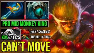 Real Monster Mid Monkey King With Eye of Skadi 9Min Godlike Can't Move 7.26 Dota 2