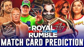 WWE ROYAL RUMBLE 2020 | FULL MATCH CARD PREDICTION