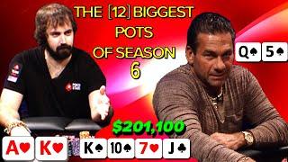 BIGGEST POTS OF SEASON 6 [COUNTDOWN] | WILDEST HANDS