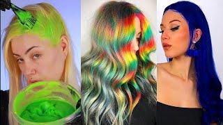 Supprising Self-Dying Colorful Hair Transformation Compilation That You'll Love!