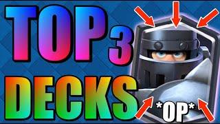 TOP 3 BEST MEGA KNIGHT DECKS! INSANE DEFENSE + SUPER CLOSE WINS!