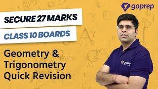 Geometry And Trigonometry Quick Revision | Score Full Marks in Class 10 Maths CBSE Boards 2020