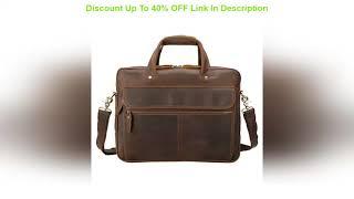 Top 10 Polare 15.7" Full Grain Italian Leather Laptop Business Briefcase Work Bag for Men