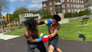 Philippine Boxer vs American Boxer STREET BOXING (BRAWL) 