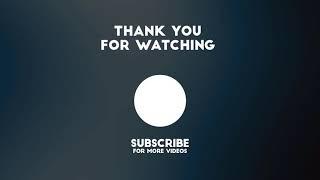 Top 10 Outro Template End Screen  Video 2021