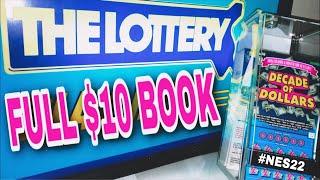 FULL BOOK | 100 $10 Mass Lottery Tickets | Top Prize: $20,000 per Month for 10 Years