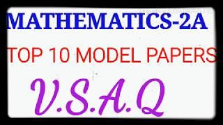 TOP 10 MODEL PAPER-01// V.S.A.Q//MATHS_2A// FOR A.P AND TELAGANA STUDENTS//IPE//