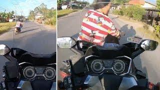 Mother Riding Motorcycle With Son Crashes Into Oncoming Biker