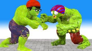 Scary teacher 3D Nickhulk vs Zombie attack - Nickhulk Love Tani and Miss T - scary teacher prank