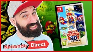 WOW! 10 NIEUWE MARIO GAMES VOOR DE NINTENDO SWITCH !?! | Super Mario Direct Reactie