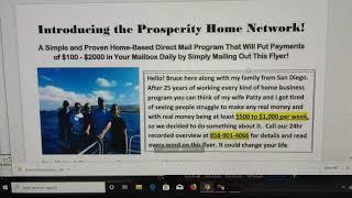 Prosperity home network *make money mailing flyers* {Top Secret Wealth Plan} [newbies on fire]