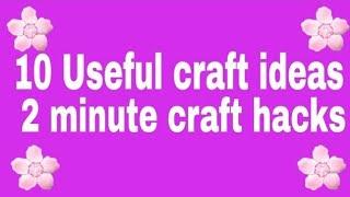 TOP 10 EASY PAPER CRAFT IDEAS. EASY ART AND CRAFT WORK BY 5 MINUTE CRAFT KID.