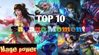 Top 10 Savage moments | Project number 8 | Mobile Legends : Bang bang