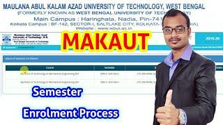 MAKAUT enrolment process step by step 