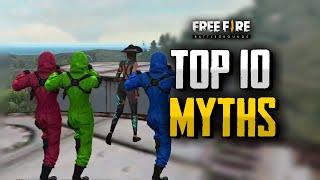 Top 10 Mythbusters in FREE FIRE BATTLEGROUNDS Mobile-Funny Facts