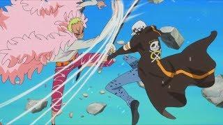 CONFRONTO NELLA FLOTTA DEI 7 DOFLAMINGO VS LAW ONE PIECE SUB ITA