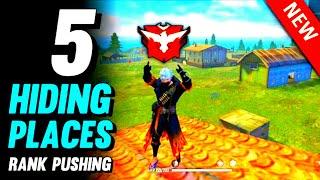 HIDDEN PLACE IN FREE FIRE ! TOP 5 HIDE PLACE IN BERMUDA MAP ! RANK PUSH TIPS ! CX METRIC