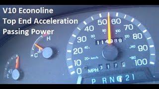 Triton V10 Ford Econoline E350 Top End Acceleration Passing Power demo Vs Abarth 500 Vs C5 Z06