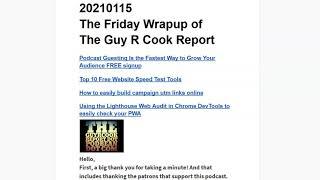 20210115 The Friday Wrapup of The Guy R Cook Report