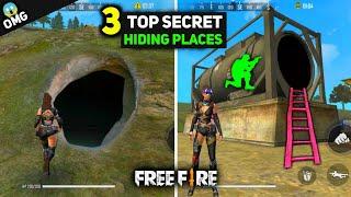 NEW TOP 3 SECRET HIDING PLACE IN FREE FIRE