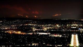 Out of control bushfire burning only kilometres away from Canberra's south