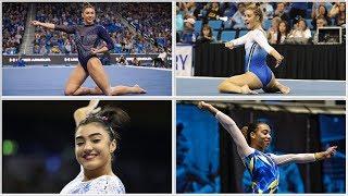 The four UCLA gymnasts with top-10 national rankings on floor