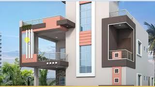 BEST DOUBLE FLOOR HOME FRONT ELEVATION WITH SIMPLE PLAN