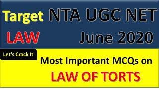 Tort Law: Top 10 MCQ For NTA UGC NET LAW 2020
