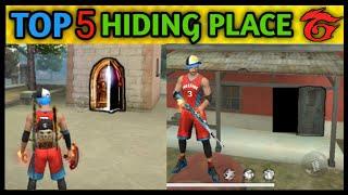 FREE FIRE TOP 5 HIDING PLACE || NEW TOP HIDDEN PLACES IN FREE FIRE ||