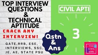 Top Civil Engineering Interview questions l Very Important Technical aptitude | LNT l TATA l fresher