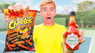 TESTING WORLDS SPICIEST FOODS with BEST FRIEND TWIN! (Mystery Neighbor STOLE Sharer Fam Website)