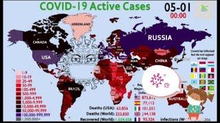 COVID-19 The Complete World Map Timelapse of the Coronvarus since January -  UPDATE 1 May