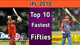 IPL 2010 Top 10 Fastest Fifties in IPL history by MY Cricket Series