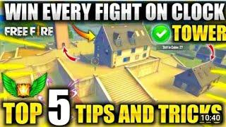 Clock Tower HIDE place in freefire! Top 10 Hide place in Bermuda! rank push tips! Game knowledge