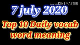 Vocabulary top 10 word meaning