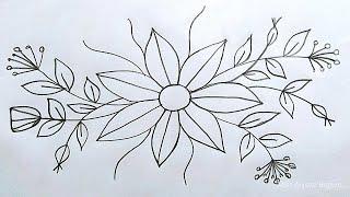 Hand Embroidery Pattern, Pattern for Embroidery, Hand Drawing Design, Pencil Art, Free Hand Drawing