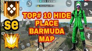 Free fire Top 10 HIDE PLACE in Barmuda map