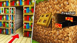 Top 10 SECRET Entrances Noob1234 Will Never Find! (Preston Minecraft)