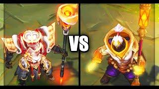 Mecha Kingdoms Jax vs God Staff Jax Legendary vs Epic Skins Comparison (League of Legends)