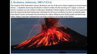 Top 10 Most Devastating Volcanic Eruption in the History of Mankind