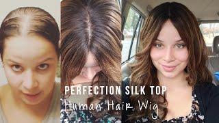 Trying A Silk Top Full Hand-tied Human Hair Wig| Review