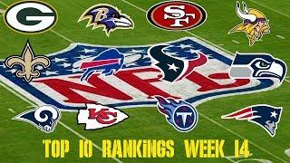 NFL Week 14 Top 10 Team Rankings