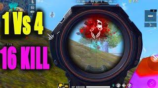 Solo vs Squad 16 kill Booyah tips|| Free fire rush Gameplay Tamil|| Run Gaming Tamil