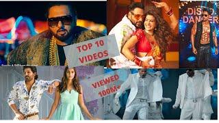 top 10 video songs viewed in youtube  100m+ in this month