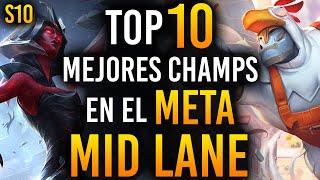 TOP 10 MEJORES MID LANERS en el META | Guía LOL S10