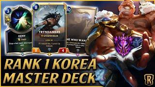RANK 1 KOREA STEELO'S CONTROL DECK - Best Decks Legends of Runeterra Gameplay